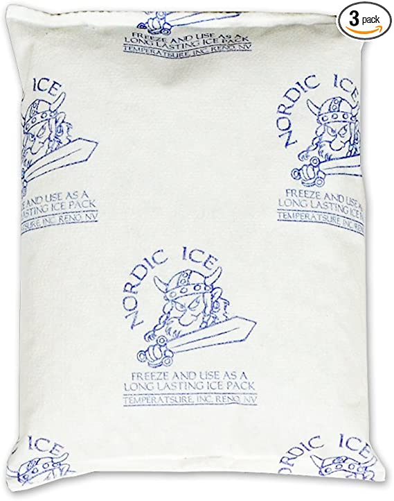 Nordic Ice NOR1038 No-Sweat Reusable Long-Lasting Gel Pack, 16 oz. (Pack of 3)