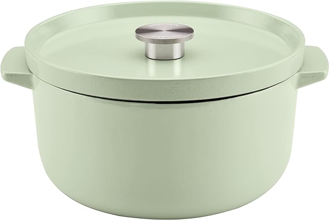 KitchenAid Enameled Cast Iron Dutch Oven/Casserole, 6 Quart, Pistachio