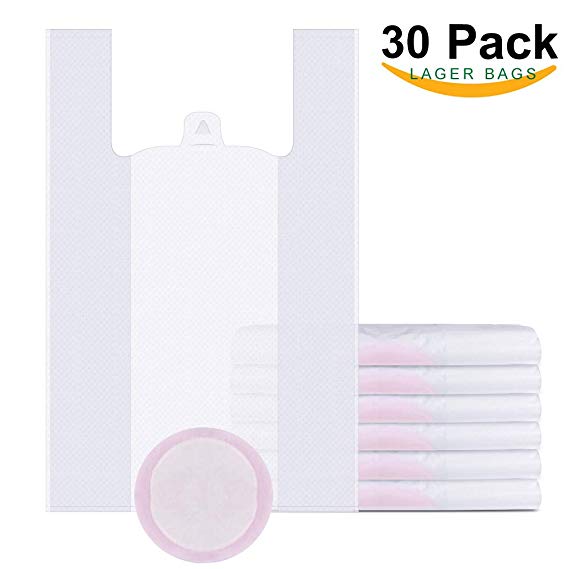 30 Pack Larger Potty Liners, Opret Upgraded Travel Potty Refill Bags Portable Disposable with Super-Absorbent Pads Fits All Size & Brand Potties