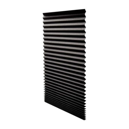 Quick Fix Blackout Pleated Paper Shade Black 36 x 72 6 Pack
