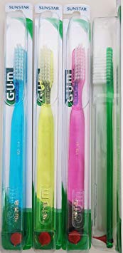 GUM 411 Classic Toothbrush Full - Soft - With Stimulator (12 Pack)