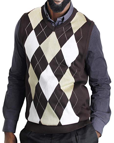 Blue Ocean Men's Argyle Sweater Vest