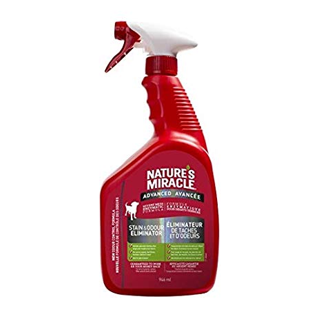 Nature's Miracle Advanced Stain & Odor Remover Just for Dogs, Pet Stain Eliminator, 946mL (Spray Bottle)