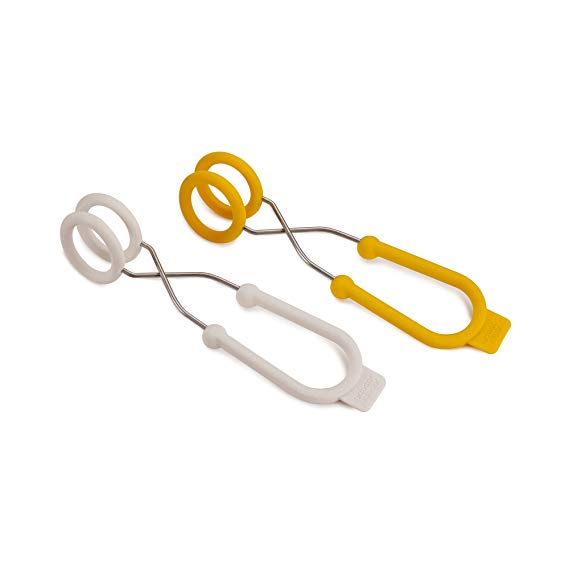 Joseph Joseph 20121 O Egg Boiling Tongs, 2-piece, White/Yellow