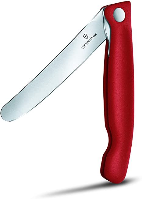 Victorinox Swiss Classic Classic Foldable Paring Knife, Straight Edge Red 4.3 in