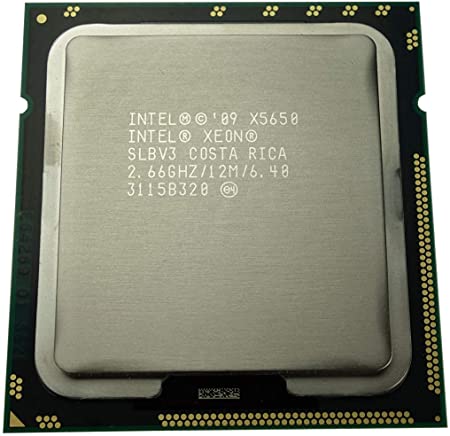 Intel Xeon X5650 2.66GHz 12MB Cache 6.4GT/s 6-Core 95W LGA1366 SLBV3 AT80614004320AD (Renewed)