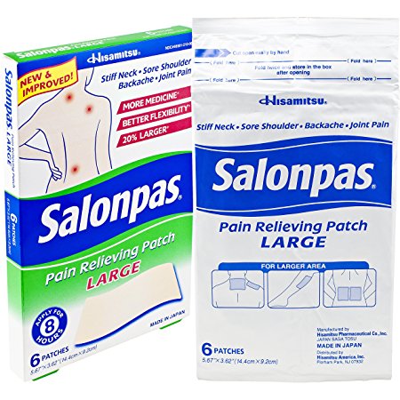 Salonpas Pain Relieving Patch Large, 6 Count