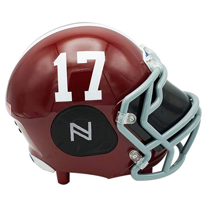 Portable Bluetooth Speaker, NIMA [Officially Licensed] NCAA College Football Helmet Wireless Dual Stereo Speaker w/Built-in Microphone, AUX, USB Port, Loud Subwoofer, HD Sound & Bass
