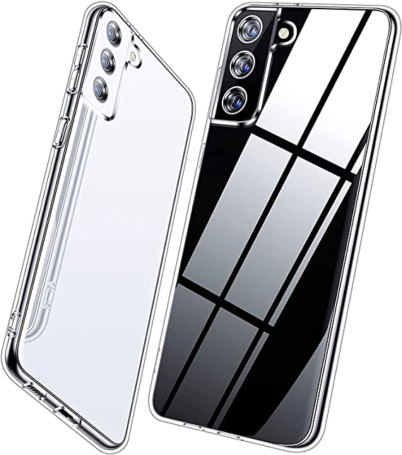 Vakoo Samsung S21 Case, Samsung Galaxy S21 Case, Soft Slim Fit TPU Silicone Bumper Protective Crystal Clear S21 Case for Samsung Galaxy S21 5G - Clear