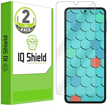 IQ Shield Screen Protector Compatible with Samsung Galaxy Z Flip 3 (2-Pack) Anti-Bubble Clear Film