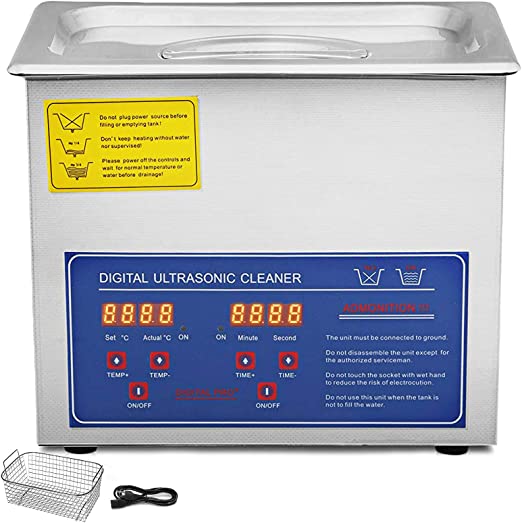 VEVOR 3L Ultrasonic Cleaner Machine Stainless Steel Ultrasonic Cleaning Machine Digital Heater Timer Jewelry Cleaning for Commercial Personal Home Use(3L)