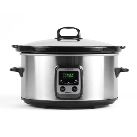 Westinghouse WSCD7SSA Select Series Programmable Stainless Steel Digital Slow Cooker, 7 Quart Capacity
