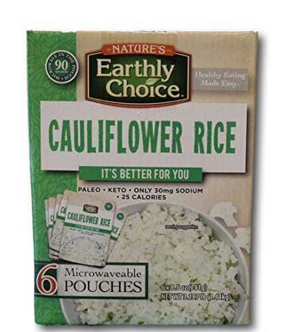 Nature's Earthly Choice Cauliflower Rice- 6 Pouches (6 x 8.5oz)