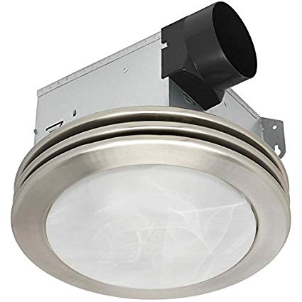 Utilitech 2-Sone 80-CFM Brushed Nickel Bathroom Fan