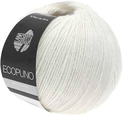 Lana Grossa Ecopuno, 26 White Yarn