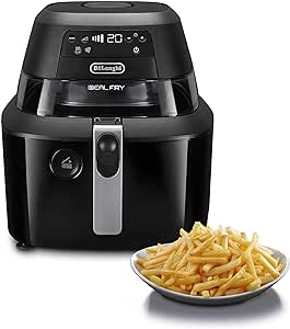 De'Longhi IdealFry Digital Hot Air Fryer FH2394BK 1400W Low-Oil/Fat Fryer Black Capacity for 1.5Kg of Fresh Potatoes or 1.25Kg of Frozen Potatoes