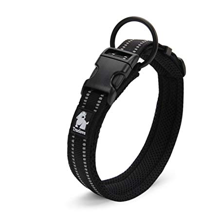 Creation Core 3M Reflective Mesh Padded Dog Collar Adjustable Nylon Outdoor Adventure Pet Collar
