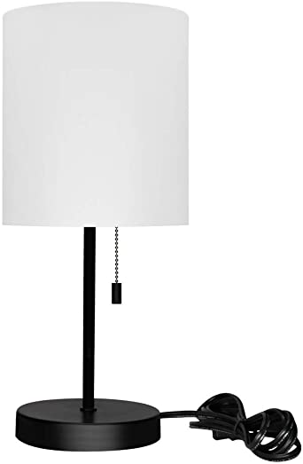White Bedside Lamp for Nightstand,Alucset Desk Lamp for Bedroom Living Room,Kids Room,College Dorm,Coffee Table,Night Light Desktop Home Decor