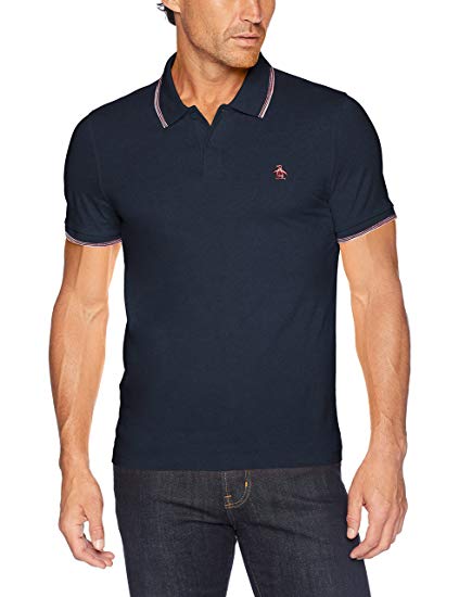 Original Penguin Men's Short Sleeve Space Dye Tip Polo