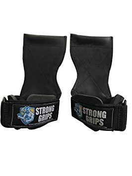 Strong Grips PRO Weight Lifting Heavy Duty Power Lifting Bodybuilding Crossfit Versa Gloves, Alternative for Straps or Hooks and are Best Used For Deadlifts