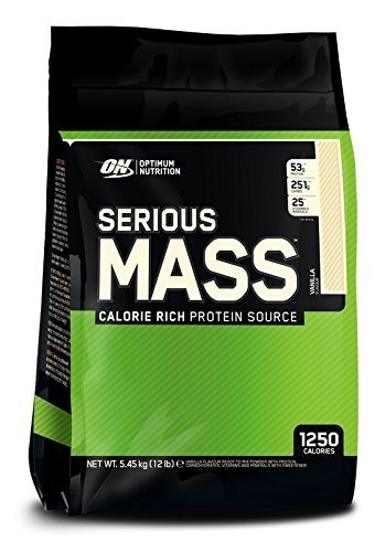 Optimum Nutrition Serious Mass Calorie Rich protein source, Vanilla Flavor, 5.45kg