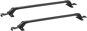 VEVOR Universal Roof Rack Cross Bars, 41.3" Aluminum Roof Rack Crossbars, Fit Roof Without Side Rail, 155 lbs Load Capacity, Adjustable Bare Roof Crossbars with Locks, for SUVs, Sedans, and Vans