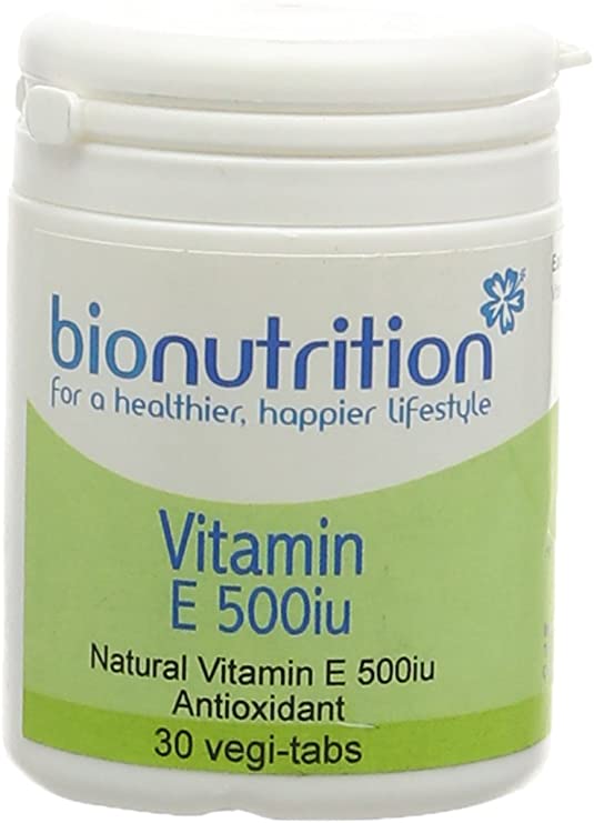 Bio Nutrition Vitamin E 500iu - Antioxidant Vitamin - 30 vegi-tabs