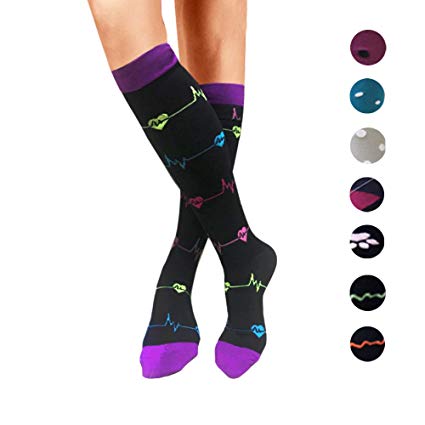 Compression Socks For Women Men 20-25mmHg-Best Medical Nursing Travel and Flight Socks