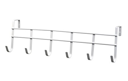 Spectrum Diversified 62700 Over The Door 6-Hook Coat Rack, White