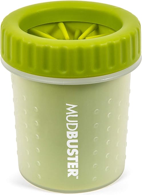 Dexas MudBuster Portable Dog Paw Cleaner, Small, Green,PW700383