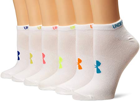 Under Armour Girls Essential No-Show Liner Socks (6 Pairs)