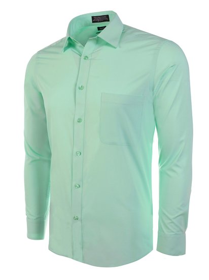 Marquis Men's Slim Fit Solid Dress Shirt - Available in Many Colors
