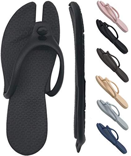 DOTEY Travel Men and Women Beach Flip Flops Shower Sandals Bath Slippers Travel Accessories Portable Collapsible Lightweight Soft Sole