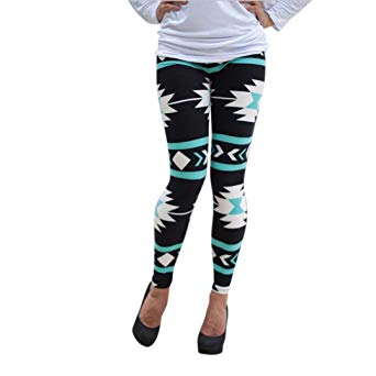 YJM women Girl Leggings,Morecome Skinny Geometric Print Stretchy Pants Leggings