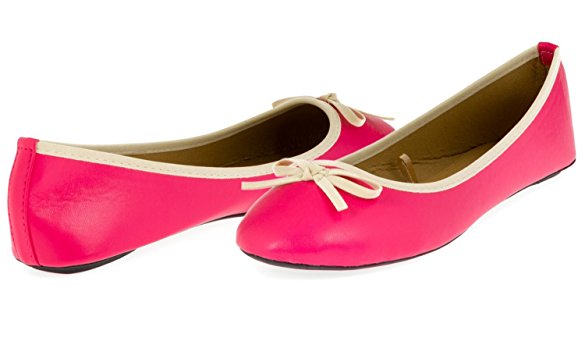Chatties Ladies Ballet Flat With Microsuede Bow (See More Sizes / Colors)