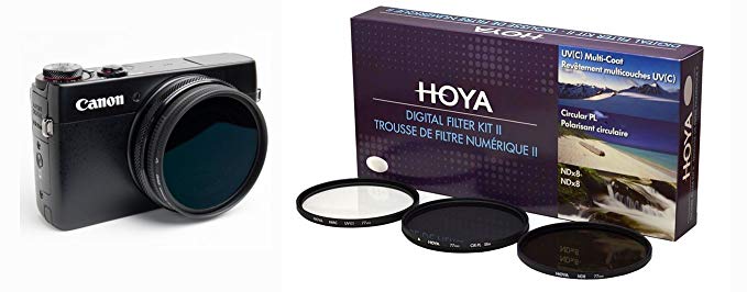 Lensmate Quick-Change Filter Adapter Kit for Canon G7X Mark II & G7X (Also fits G5X)   Hoya 52mm 3-Piece Digital Filter Kit with Case
