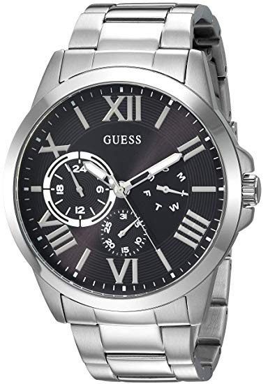 GUESS Men's Quartz Stainless Steel Watch, Color:Silver-Toned (Model: U1184G1)