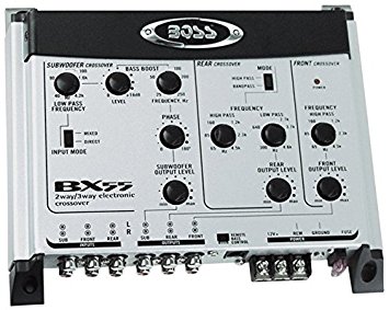 BOSS AUDIO BX55 2/3-way Pre-Amp Electronic Crossover with Remote Subwoofer Level Control