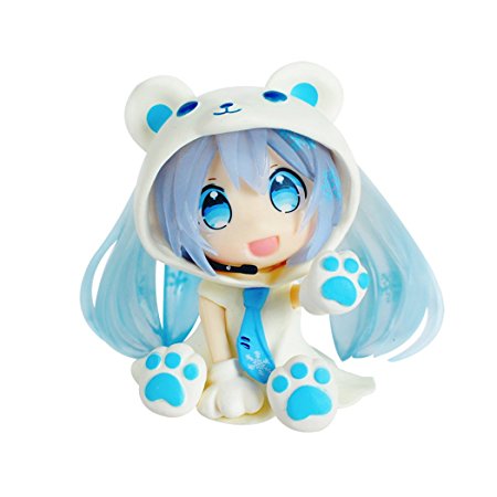 1 Box Hatsune Miku Action Figures, Cute Ornaments, Mini Cute Action Figure - Blue