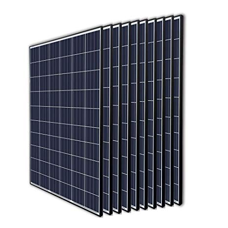 Renogy 10Pcs 270 Watt 24 Volt Panel 2700W Grid Large Solar System Residential Commercial House Cabin Sheds Rooftop, 270W Arrays