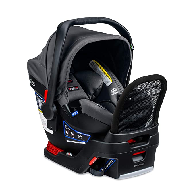 Britax B-Safe Endeavours Infant Car Seat, Cool N Dry - Cool Flow Moisture Wicking Fabric - 3 Layer Impact Protection - No Rethread Harness - Anti Rebound Bar - European Belt Guide for No Base Install