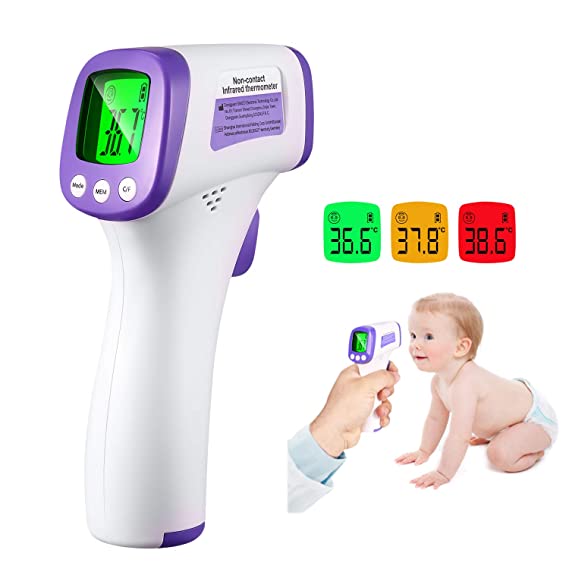 Thermometers, Medical Infrared Thermometer, Fever Alarm, 3-Color LCD Display, Digital Thermometer for Baby, Kids and Adult