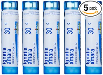 Boiron Ignatia Amara 30C, Homeopathic Medicine for Stress (Pack of 5)