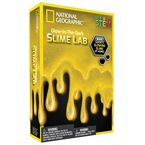 NATIONAL GEOGRAPHIC Slime DIY Science Lab – Make Glowing Slime (Yellow)