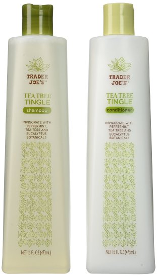 Trader Joes Tea Tree Tingle Shampoo and Conditioner 16 oz