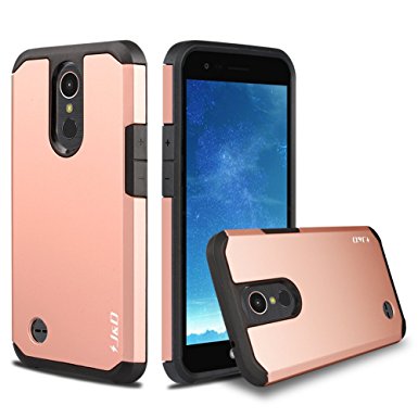 LG K20 V Case, J&D [ArmorBox] [Dual Layer] Hybrid Shock Proof Protective Rugged Case for LG K20 V, LG K20 Plus, LG Harmony, LG K10 (Release in 2017), LG V5, LG Grace - Rose Gold