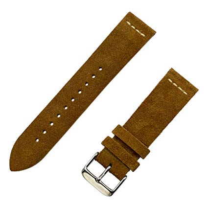 Benchmark Straps 18, 20 and 22mm Suede Watchband (Available in Multiple Colors)