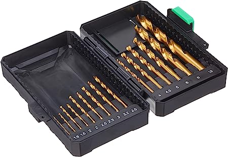 Amazon Brand - Denali 15-Piece Titanium Drill Bit Set