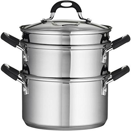 Tramontina 18/10 Stainless Steel 4-Piece 3-Quart Steamer/Double-Boiler (1)