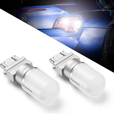 3156 3157 3056 3057 LED Bulb for Backup Reverse Lights DRL Tail Lights SEALIGHT Super Bright 2 X 1300 Lumens 6000K Xenon White